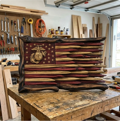 Rustic Military Woods Flags (25" X 15")