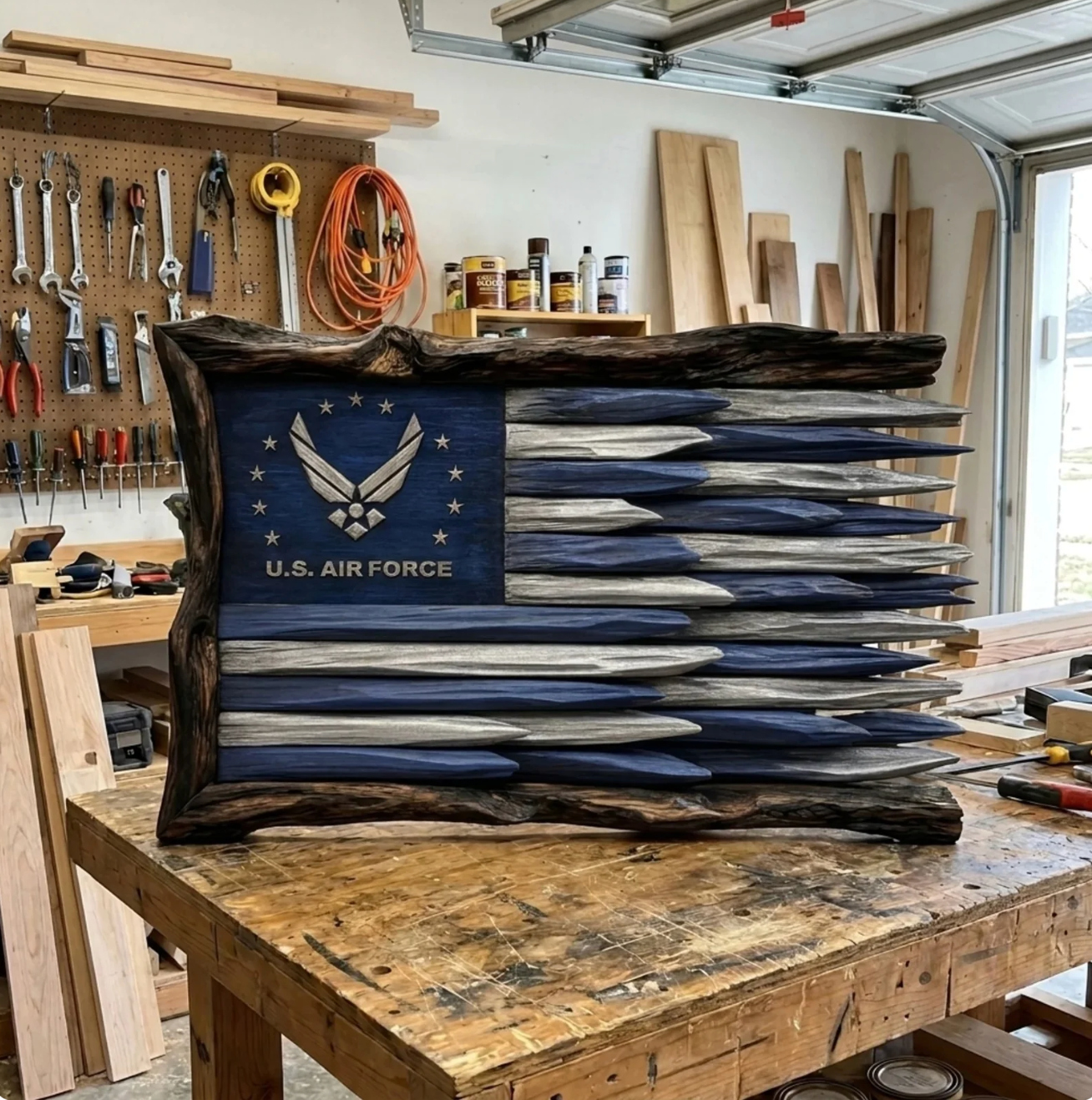 Rustic Military Woods Flags (25" X 15")