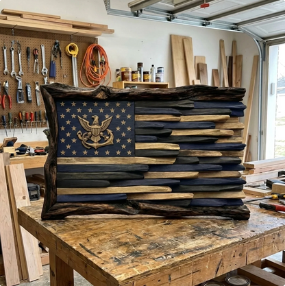 Rustic Military Woods Flags (25" X 15")